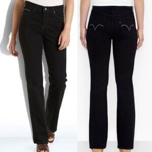 LEVI'S LEVIS Perfectly Slimming 512 Bootcut Jeans Black Boot Cut 6 S/C 6 SHORT ?